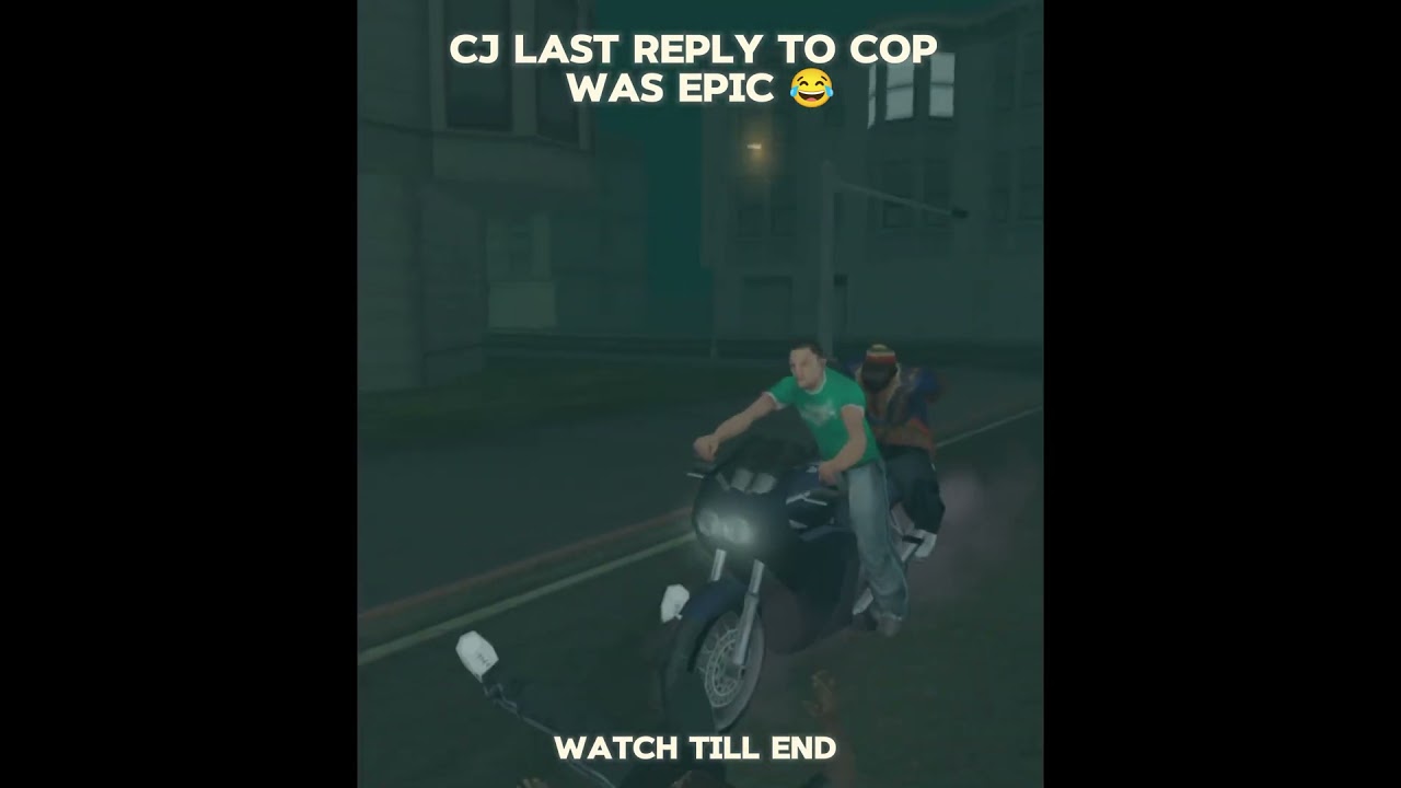 CJ last reply to cop was epic 🤣  