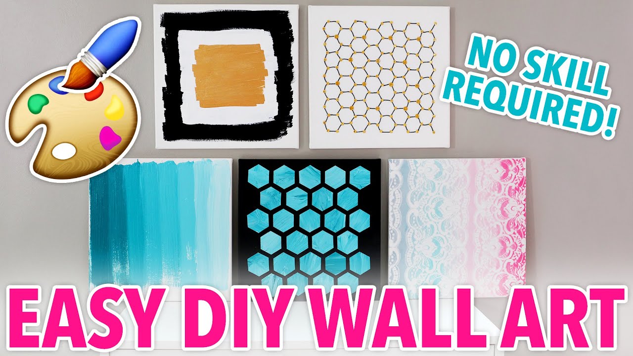 5 diy wall art designs anybody can make karenkavett youtube