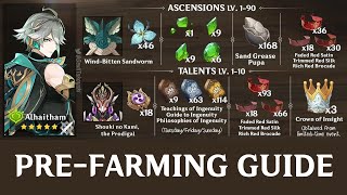 Al Haitham Pre-Farming Guide | Ascension Mat | Talent Mat  | Genshin Impact