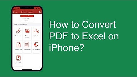 How to Convert PDF to Excel on iPhone?