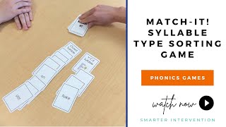 Phonics Games How to Play Match-It The Best-Selling Syllable Type Sorting Game