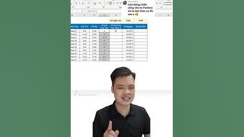 Bảng chấm công cho nhân viên partime và nhân viên làm theo ca trong excel
