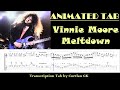 Vinnie Moore - Meltdown - ANIMATED TAB by Cortlan GK