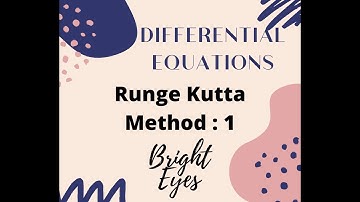 Numerical Solution of ODE by Runge-Kutta Method