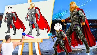 Shinchan Lost Their Magical Painting And How They Find Magical paint To Draw Thor in GTA 5 !