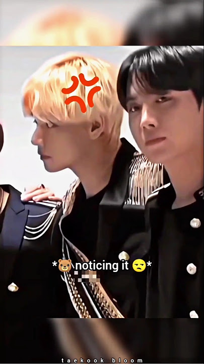 Jungkook knows 🐰😳 Taehyung is scary when he's jealous over him 😏‼️ #shorts #taekook #ytshorts