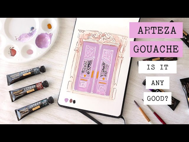 GOUACHE ARTEZA 🎨 son buenos o no? - pintando con Gouache