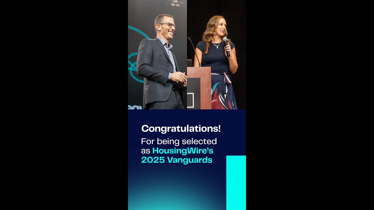 Real CEO Tamir Poleg and COO Jenna Rozenblat as @HousingWire 2025 Vanguard Winners