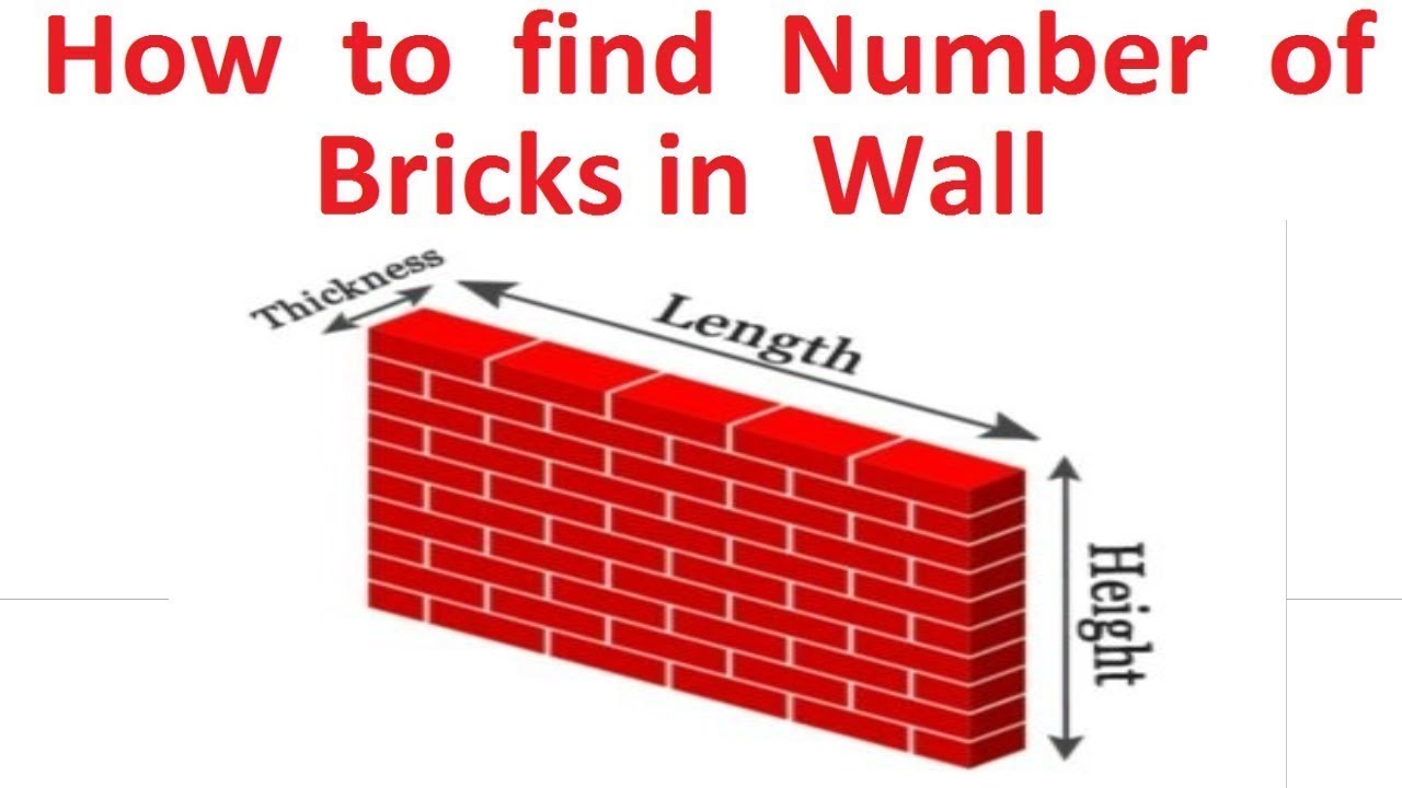 How To Find Number Of Bricks In Wall