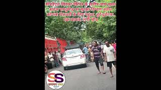 सीसीएल सिरका बेरियर के समीप जाम मुख्य सड़क साधुमोड़ पर सुरक्षा विभाग अवैध कोयला रिकवरी के लिए पहुंचा