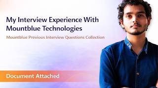 My Interview Experience With Mountblue Technologies | Mountblue Previous  Interview Questions