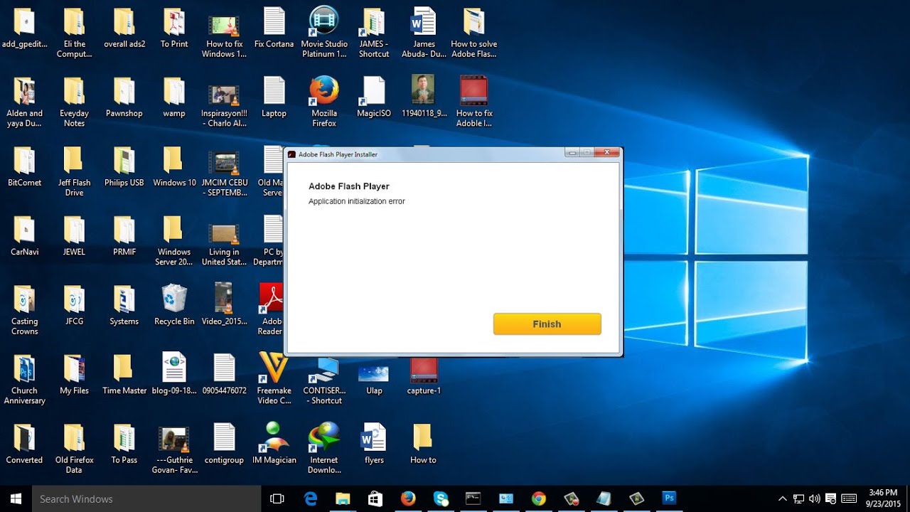adobe flash installer not working