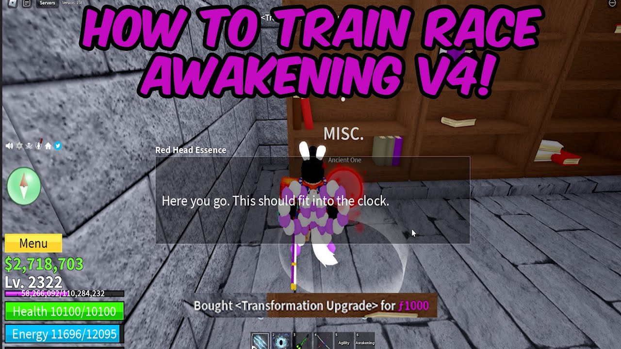 How to get V4 RACE in Blox Fruits. How to race awakening guide. (Shark,  Angel, Human, Mink) Part 2 