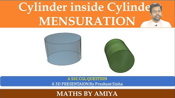 Cylinder Inside Cylinder - A SSC CGL Question : Mensuration for CAT 2021 XAT 2022, CAT 2022