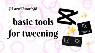 basic tools for tweening on capcut