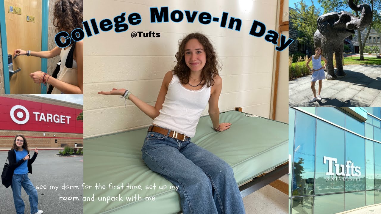 COLLEGE MOVE IN DAY VLOG ✨as a freshman at Tufts University (haul, unpacking, and more)