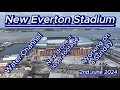 New Everton Stadium - 2nd June - Bramley Moore Dock - Busy site for a sunday - latest progres #efc