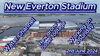 New Everton Stadium - 2nd June - Bramley Moore Dock - Busy site for a sunday - latest progres #efc