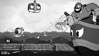 Cuphead Boss ~ Captain Brineybeard In Shootin N' Lootin [Black And White Filter + Vintage sound]