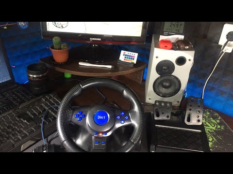 Видео: Игровой руль Super Vibration Steering Wheel USB/PC/PS3 Обзор
