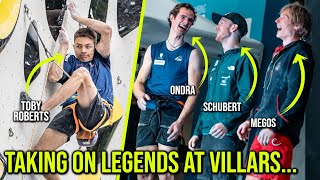 Toby taking on Legends at the Villars World Cup against Adam Ondra, Jakob Schubert & Alex Megos, Ep8