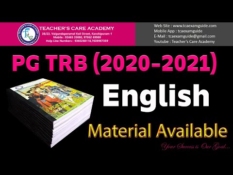 PG TRB (2020-2021) : English Material Available
