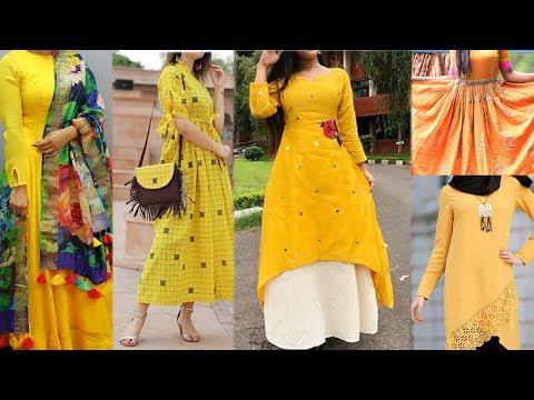 Latest And Stylish Plan Yellow Shirt/Top/kurti Designs for Girls 2022||  Trendz hub - YouTube