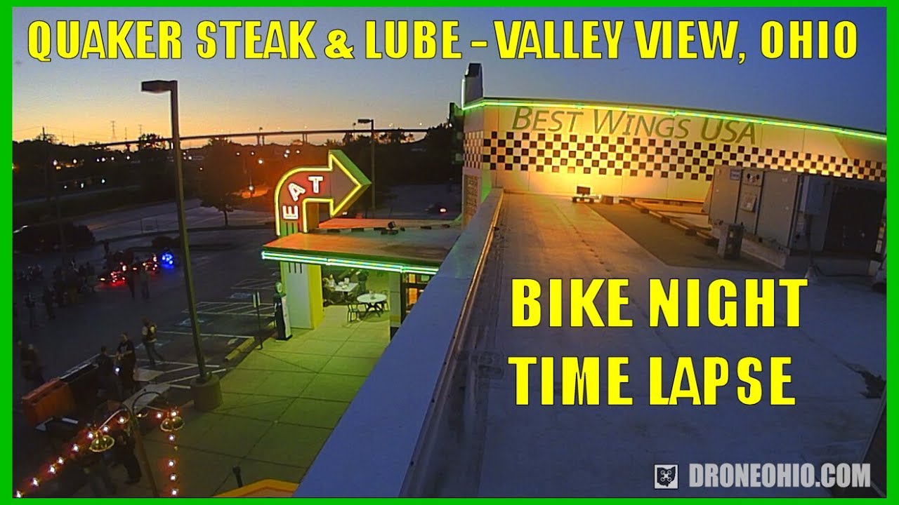 Quaker Steak Valley View Bike Night Time Lapse 3 hrs in 60