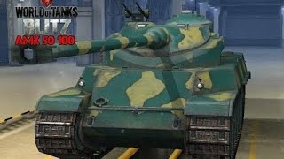 типичные бои на танке амх 50 100 в wot blitz