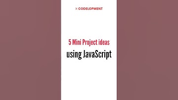 5 Mini Project ideas 💡 using JavaScript | #shorts #cseprojects #miniproject #collegeproject