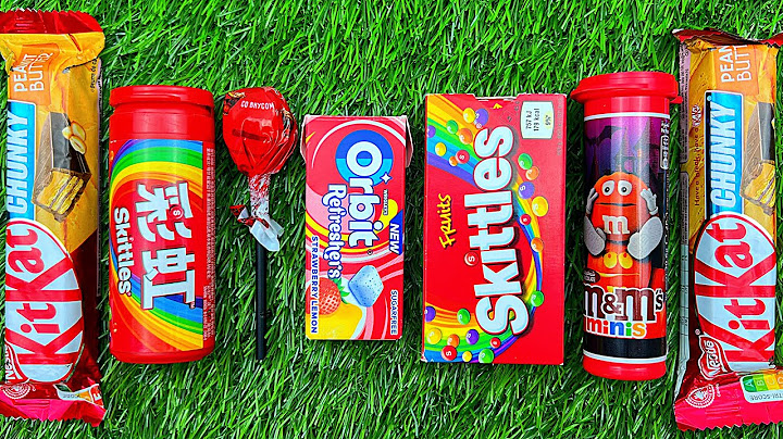 Satisfying video ASMR Chupa Chups, Mentos, Smarties