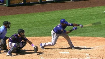 TEX@COL: Alberto lines an RBI single to right field