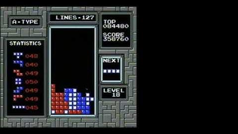 NES tetris PAL 19 lines in killscreen, almost level 21 (during cte match)