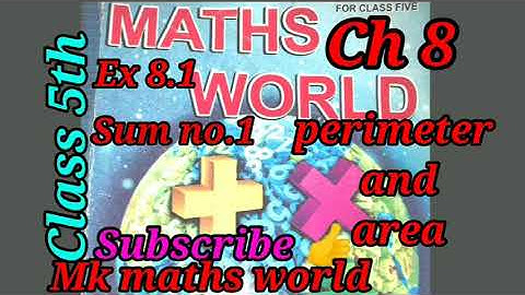 Class 5th Maths Ch 8 Perimeter and area Ex 8.1(sum no 1) very easily explained (PSEB BOARD)
