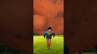 How do you feel when the fireball passes the earth🌎3D Special Effects| 3D Animation #shorts