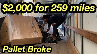 $2,000 For 259 miles In One Day | Pallets Broke | Box Truck Bros