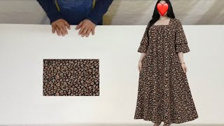 طريقة تفصيل وخياطة فستان قندورة دوبل الكم الفراشة روب طوندوس dress cutting and stitching مشروع مربح 