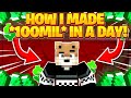 How I Made 100 Million Coins in 1 Day (Solo) -- Hypixel Skyblock