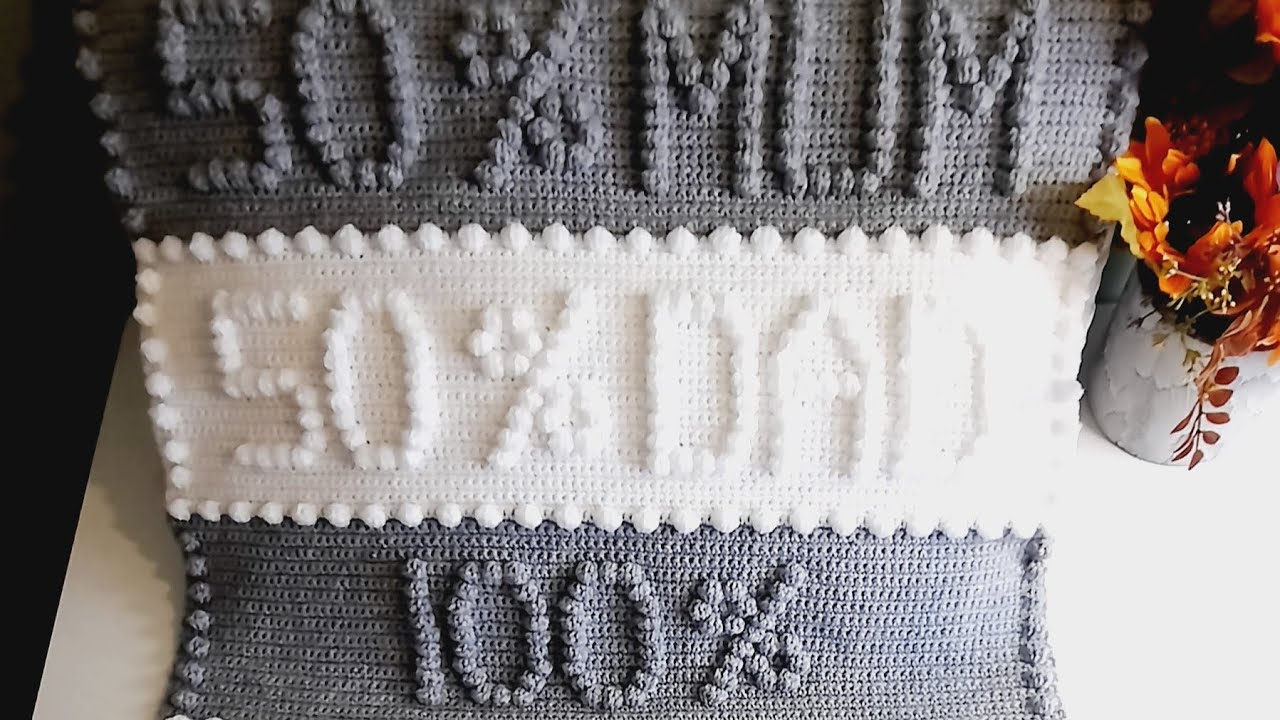 PART 4 50%MUM 50%DAD 100%PERFECT SIZE 4 hook  DK YARN ❤ bobblestitch crochet blanket follow along 