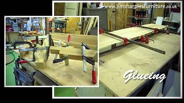 Making a handmade solid oak butterfly leaf extending table