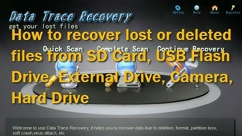 How to recover deleted files or photos using Data Trace Recovery