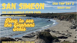 USA Trip Day 2 - Leo Carrillo Beach, San Simeon Lodge, Elephant Seal Vistapoint