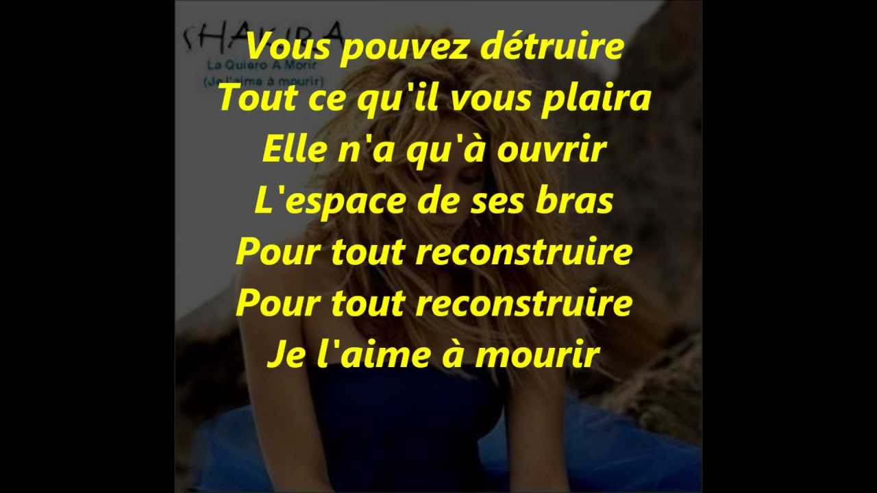 SHAKIRAje l'aime a mourire YouTube