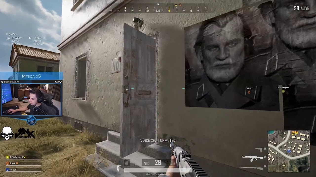 shroud back on pubg with Break and Dr disrespect/ July,30,2019