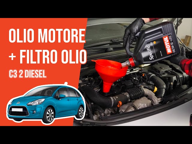 Cambio olio motore e filtro dell'olio Citroën C3 2 1.4 HDI 🛢 