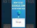 How to set Google com as the home page in Microsoft Edge