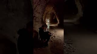 #handpan in the world’s largest limestone #mine #cave #denmark #water #spring #stream 🦇