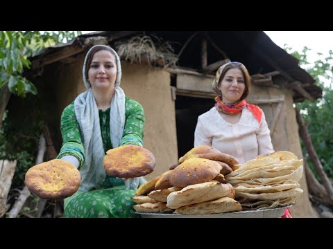 Baking Lavash and Penjayish Milk Bread in Traditional Tandoor ♧ Rural Cooking