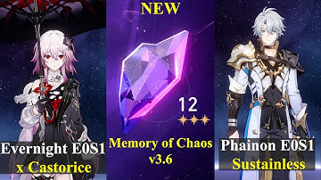 NEW Memory of Chaos Floor 12 (3 Stars) | Evernight E0S1 & Phainon E0S1   | Honkai: Star Rail 3.6