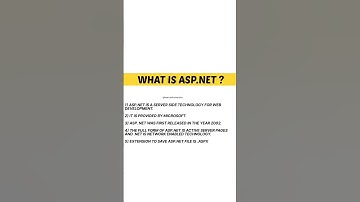 WHAT IS ASP.NET? OR WHAT IS .NET